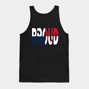 Panama Flag in The Word Proud - Panamanian - Soca Mode Tank Top